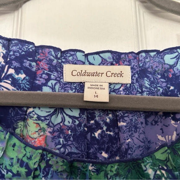 Coldwater Creek Women's Floral Tank Top - Blue, Green, and Red - Picture 2 of 4